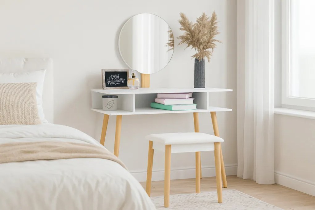 Ékszertartó szekrény tükörrel 41,5 x 36,5 x 147 cm