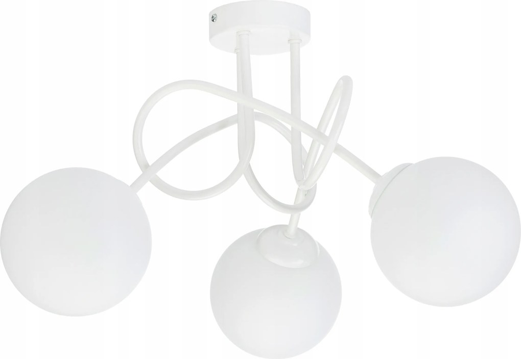 Mennyezeti Lámpa Függő Plafon Loft Göndör Üveg Lámpabúra Gömb 3 x E27