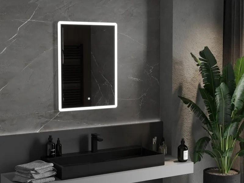 Mexen Navia 60 x 80 cm-es, LED 6000K, páramentes fürdőszobai tükör - 9803-060-080-611-00