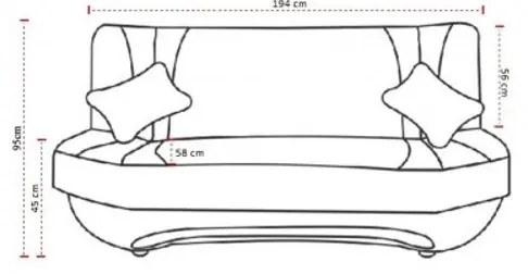 ANDROMEDA - kinyitható kanapé