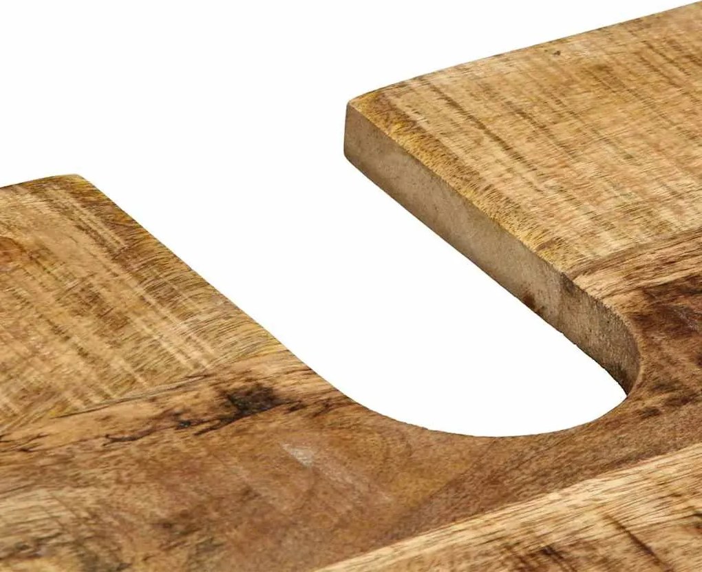 Fürdőszoba bútor szett 2 pcs Barna és fekete Tömör Mangófát
