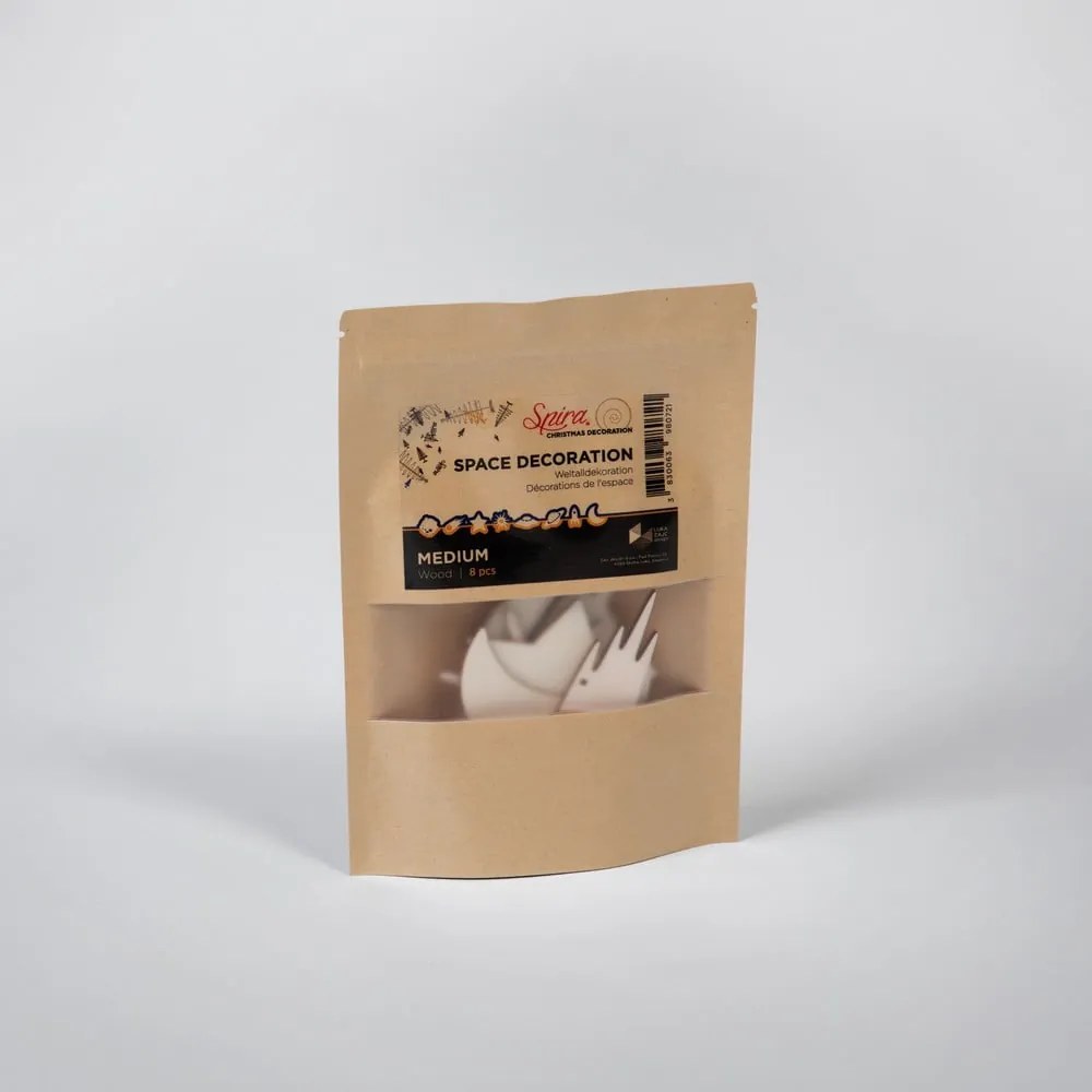 Medium 8 db-os fa karácsonyi dekoráció készlet - Spira