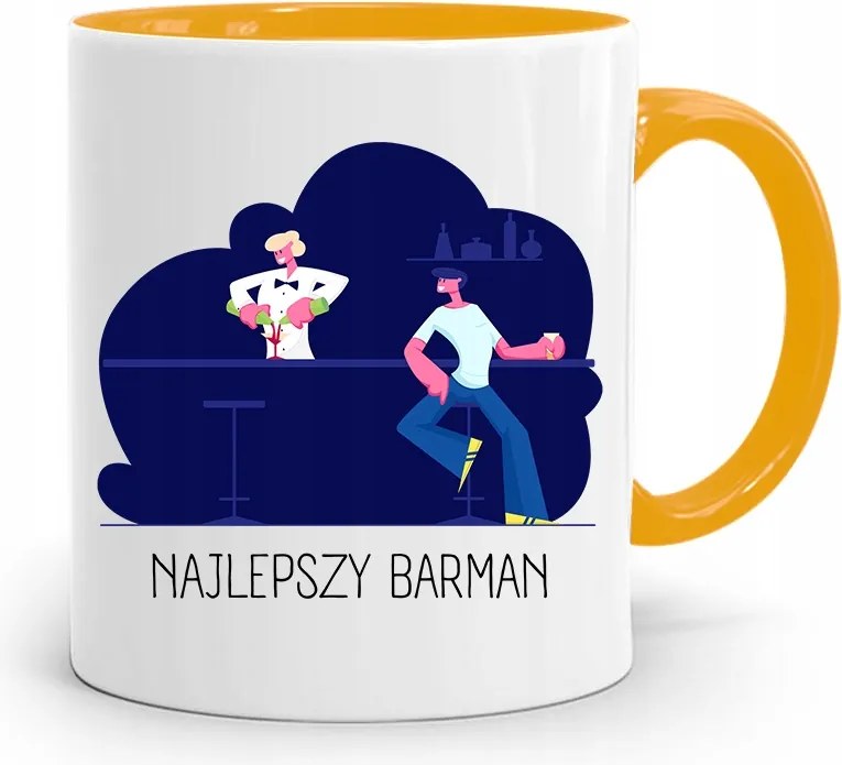 Sárga Bögre Csaposnak Legjobb Csapos Ajándék fényképes nyomtatással