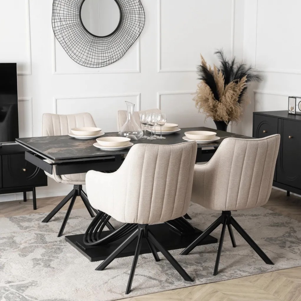 Forgó Étkezőszék Krém Színben. MUMBAI