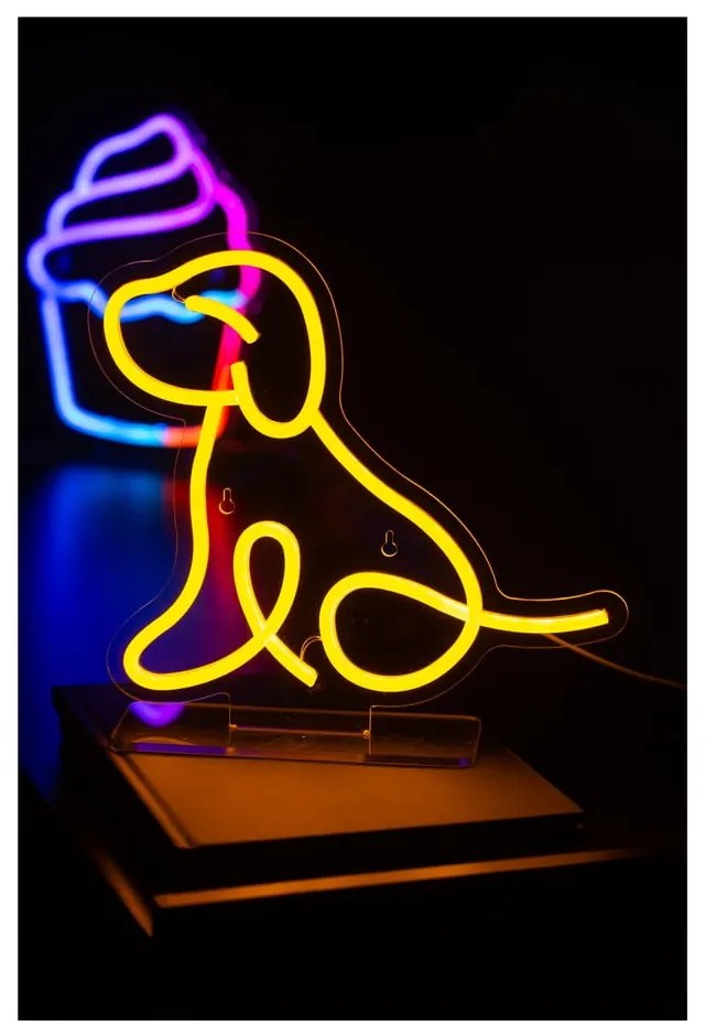 Sárga gyerek éjjelilámpa Sitting Dog – Leitmotiv