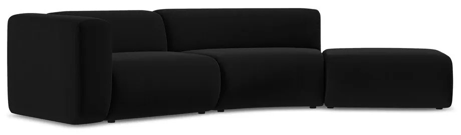 Fekete bársony heverő (jobb oldali) Ekahi – Makamii