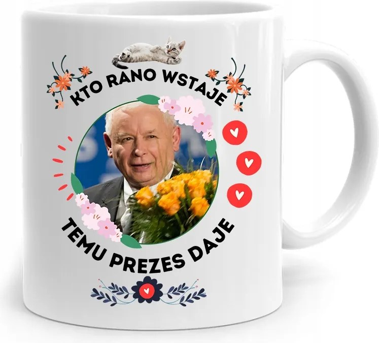 Vicces Bögre A Pis Elnökétől Jaroslaw Kaczynski fényképes nyomtatással