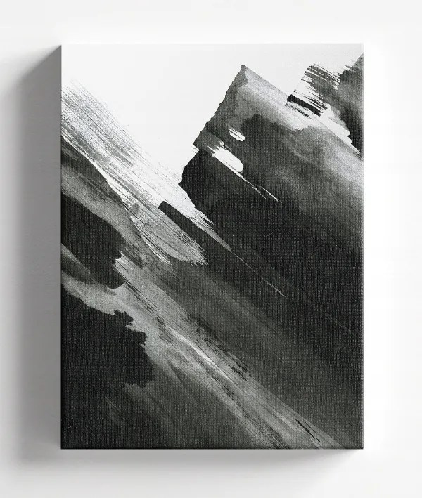 Vászonkép 60x80 db Absztrakt fekete-fehér szürke minimalizmus C040