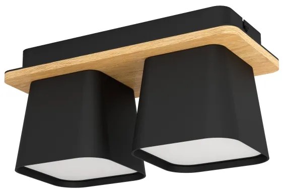 Eglo 390007 - Mennyezeti lámpa RUSCIO 2xE27/40W/230V fekete/barna
