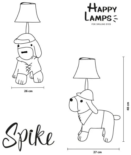 Happy Lamps - SPIKE LED gyerek asztali lámpa 5,4W/230V vadászkutya