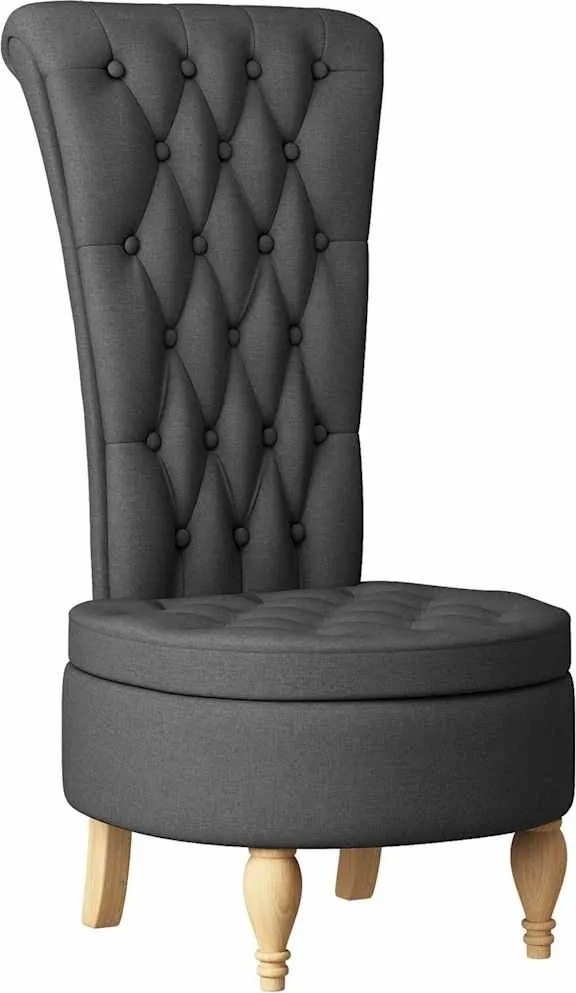 vidaXL Papucs fotel Sötétszürke 56,5 x 70 x 110 cm szövet