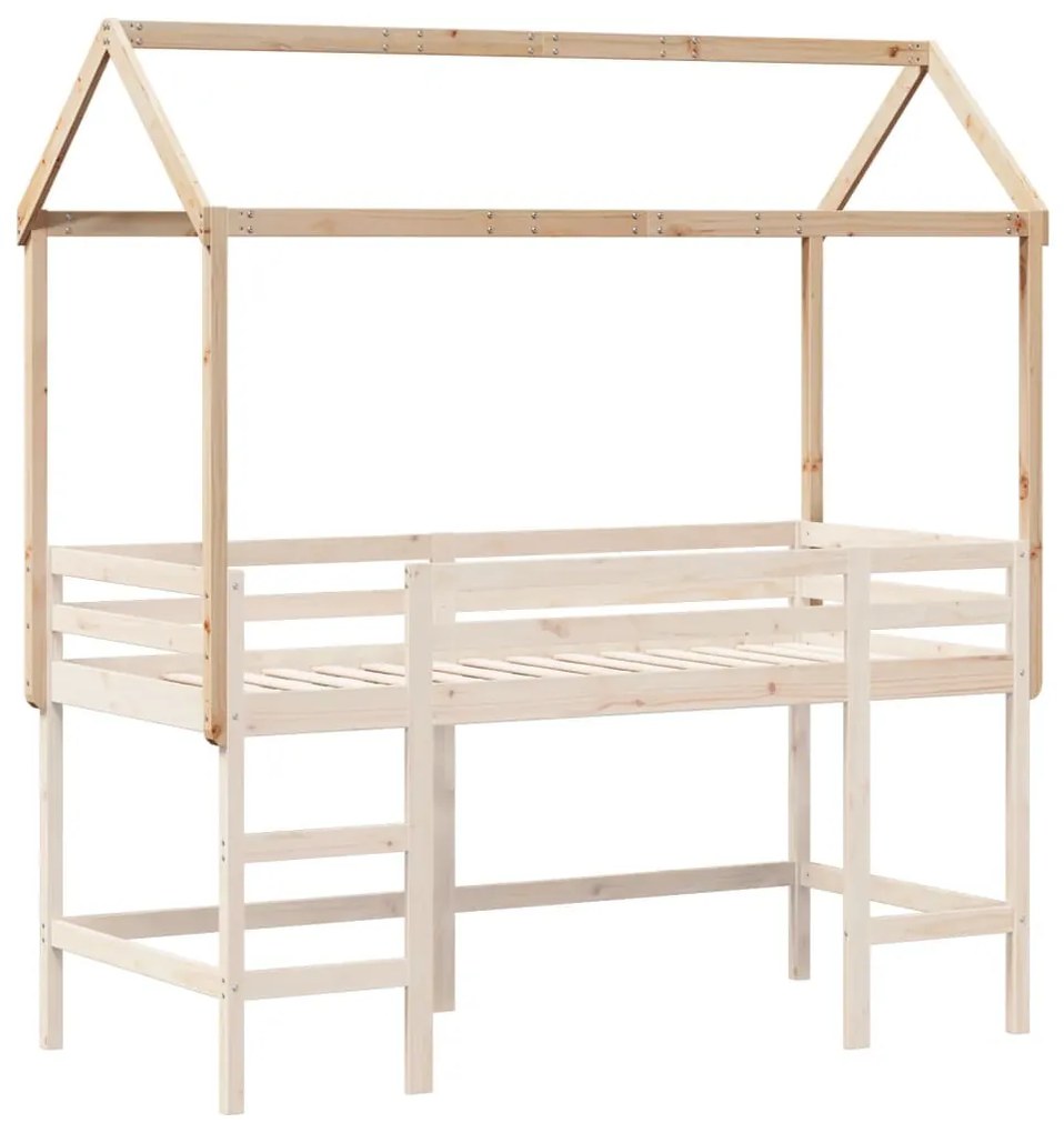 tömör fenyőfa gyerekágytető 217 x 85,5 x 154 cm