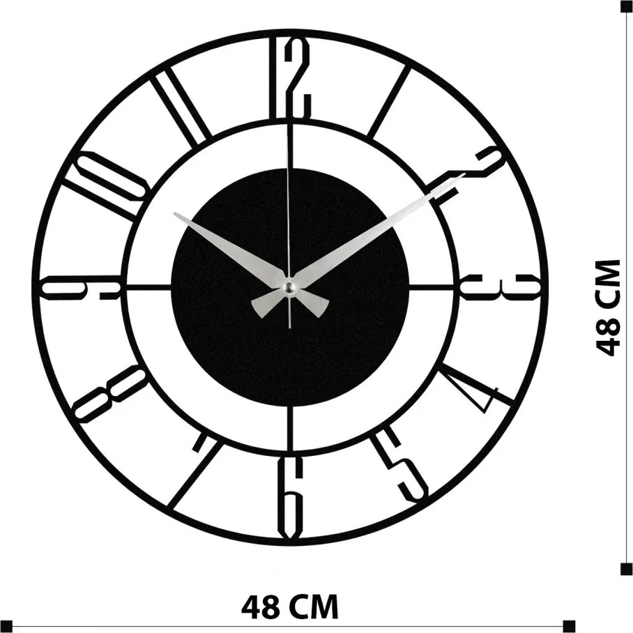 Enzoclock S011 fém falióra, 48 x 48 cm