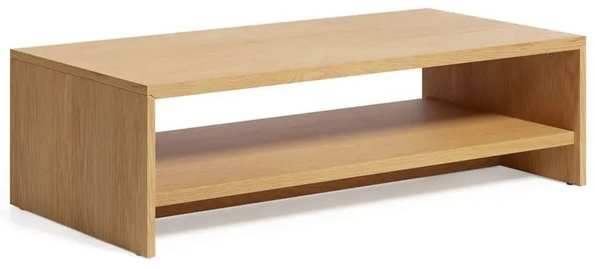 Natúr színű dohányzóasztal tölgyfa dekorral 60x120 cm Abilen – Kave Home