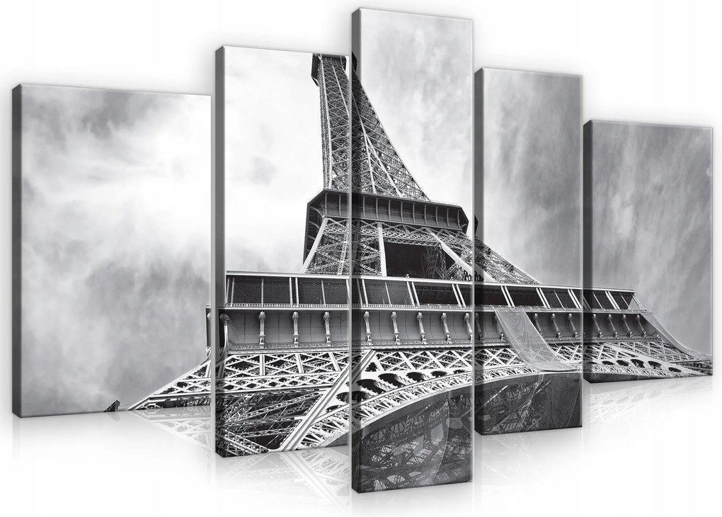 Vászon Falikép Eiffel-torony Párizs Hálószoba 5 Részes 170x100