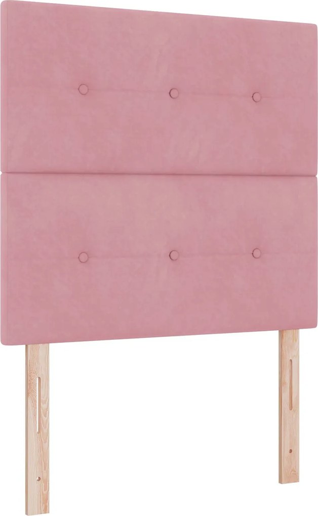 vidaXL LED ágytámla LED -es lámpákkal Rózsaszín 100 cm Poliészter