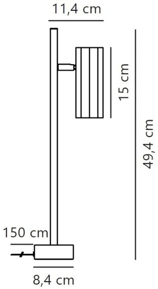 Nordlux - Asztali lámpa ALANIS 1xGU10/15W/230V fekete