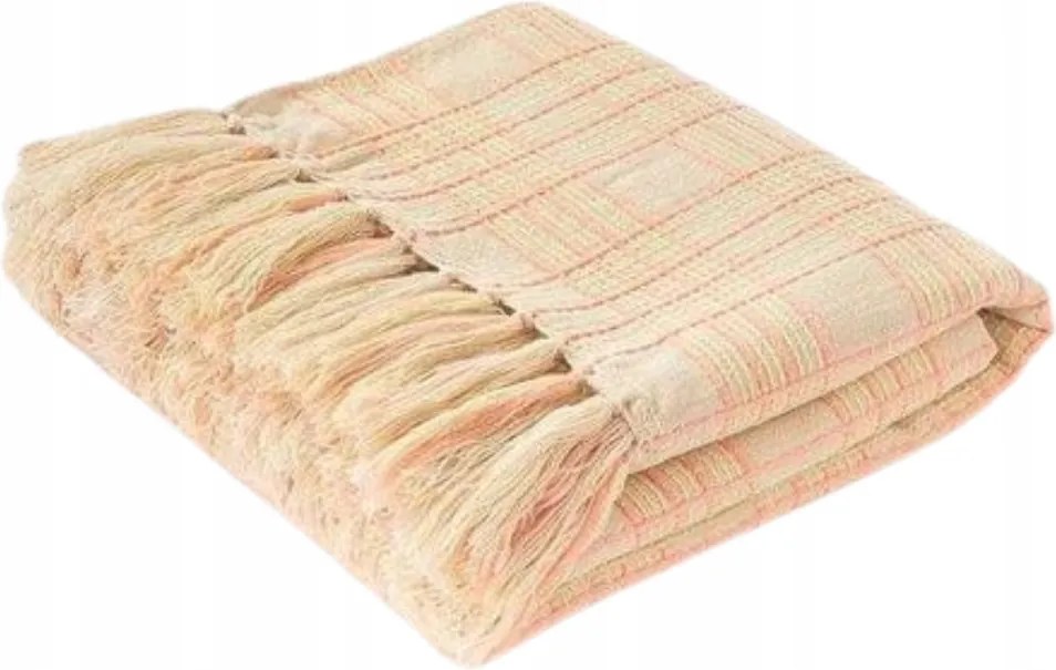 Boho Fonott Ágytakaró Kétoldalas Rojtokkal 130x170