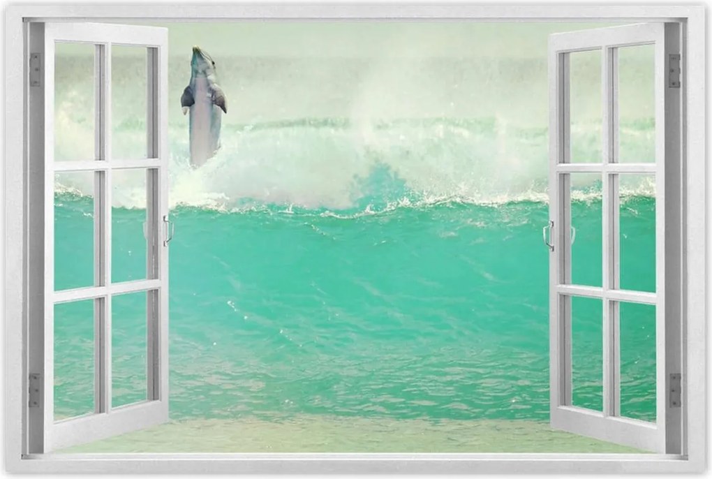 Poszterek 60x40 Szimpatikus delfin óceán