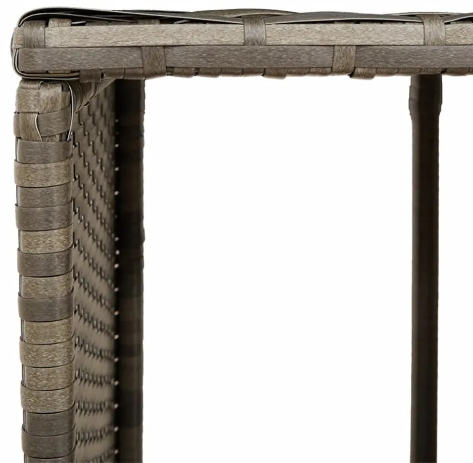 vidaXL szürke polyrattan és tömör akácfa jakuzzi-keret
