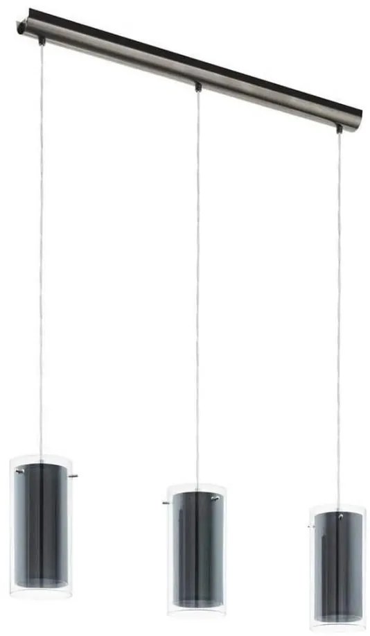 Eglo 99286 - PINTO TEXTIL függeszték kábellel 3xE27/16W/230V