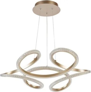 Searchlight 66110CP - LED fényerőszabályozható, kábelre függeszthető csillár DOODLE LED/40W/230V sárgaréz