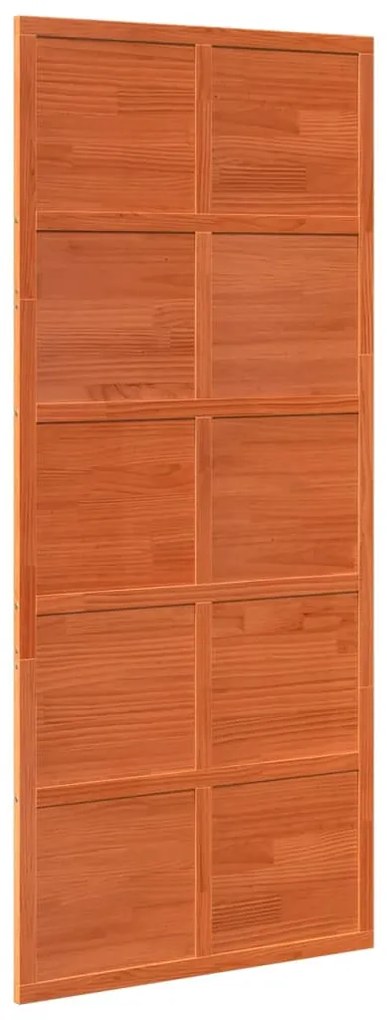 Viaszbarna tömör fenyőfa istálló stílusú ajtó 90x208 cm