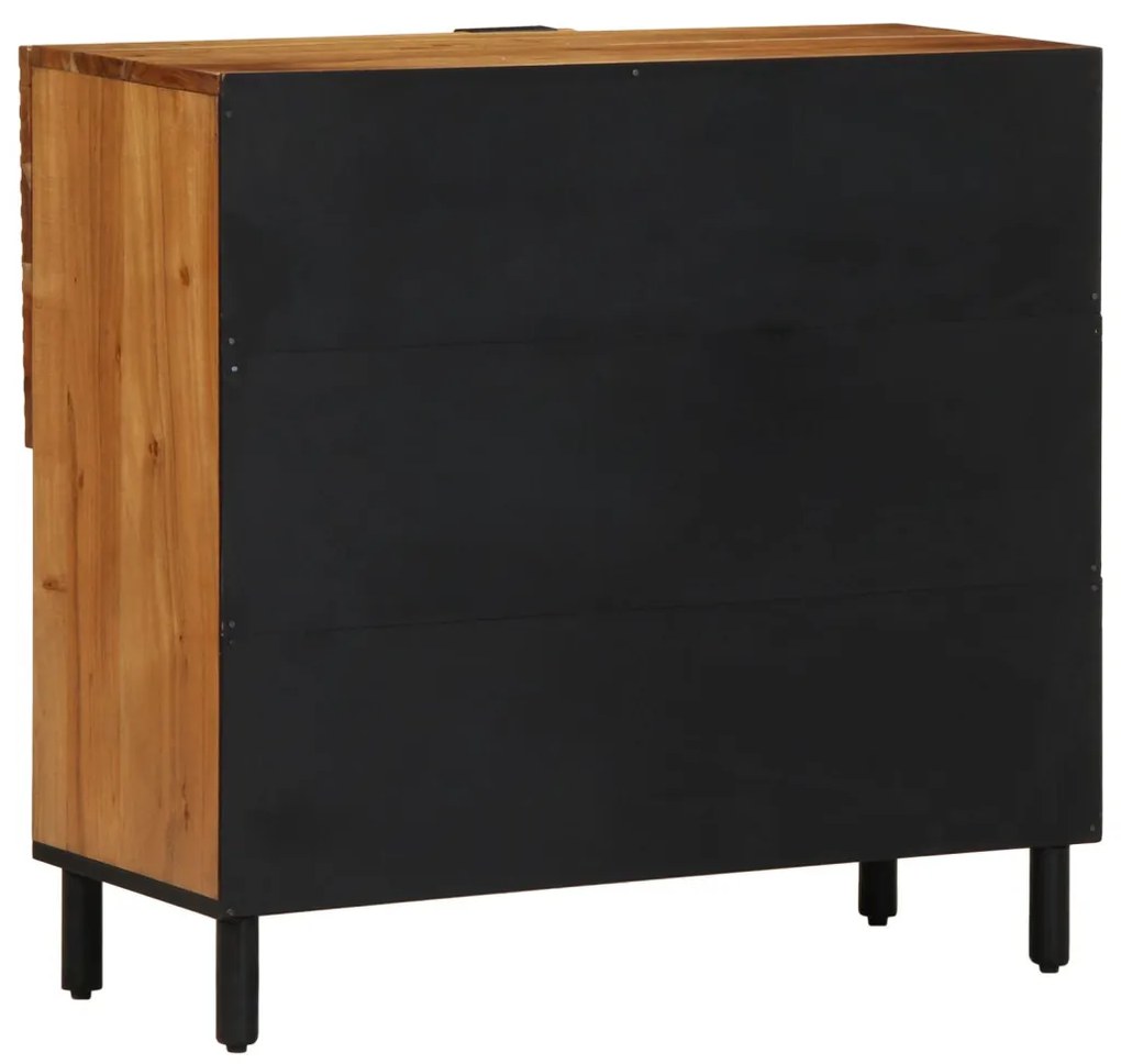 Tárolószekrény 80x33x75 cm Tömör Akácfából