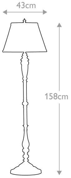 Feiss - Állólámpa LINCOLNDALE 1xE27/60W/230V bronz/bézs