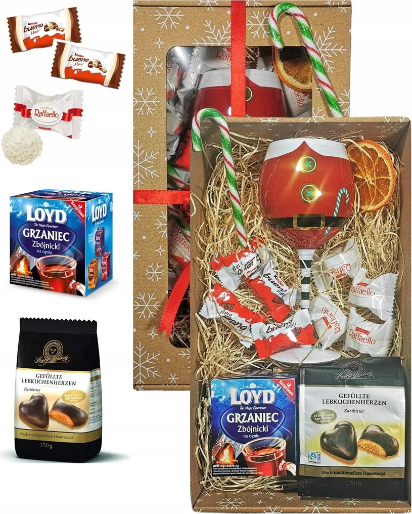 Mikulás ajándék szett Karácsony Nők Lányok Pohár Édességek