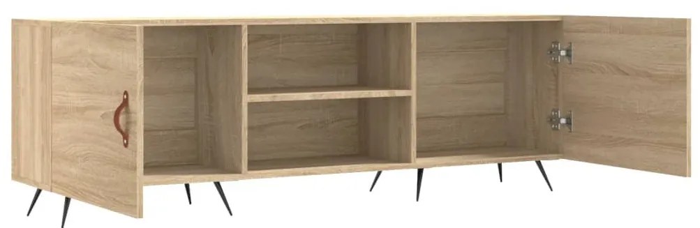sonoma tölgyszínű szerelt fa TV-szekrény 150x30x50 cm