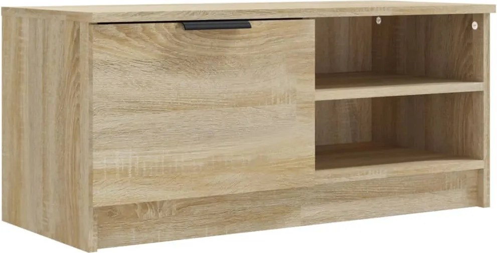 vidaXL sonoma-tölgyszínű szerelt fa fali TV-szekrény 80x35x36,5 cm