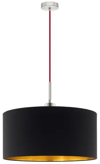 Eglo - LED TUNJA lógó 1xE27/60W/230V fekete kábellel