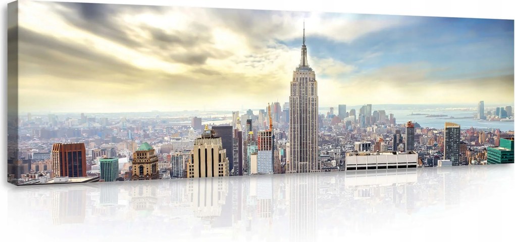Vászonkép 145x45 Empire State – városi realizmus egy modern dolgozószobába