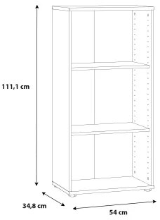 URAN fehér könyvszekrény