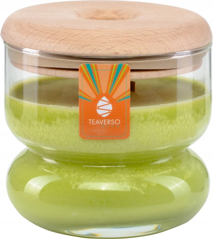 Illatgyertya Szójából, Fa Vezetőszárral, Zöld Tea Illatú Teaverso 170G