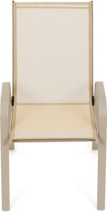 Kerti szék, fém, hálós kivitel, krém, AZC-C1000 CRM