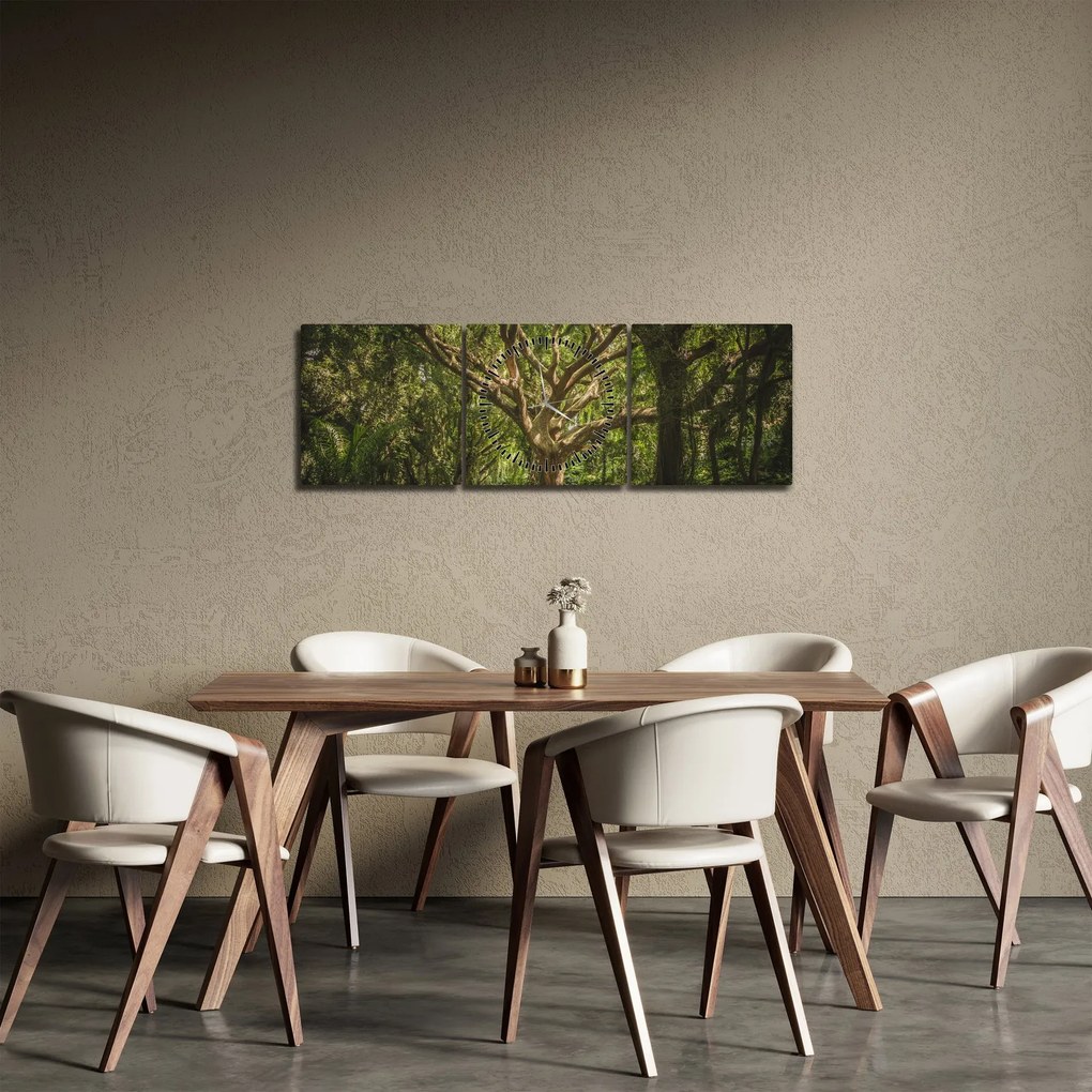 Fa képe (órával) (90x30 cm)