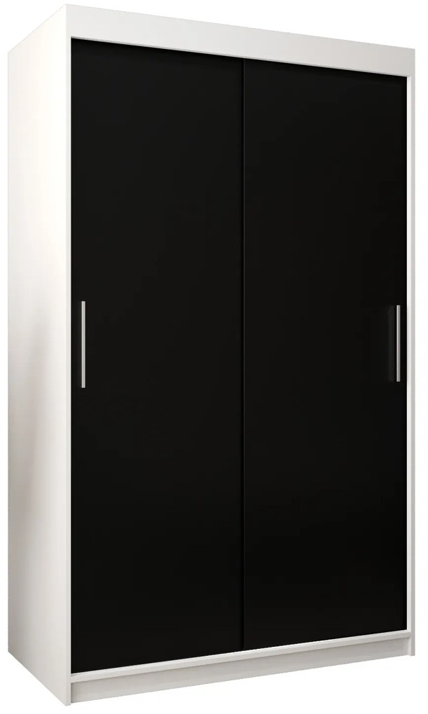 Ruhásszekrény 120 cm Toki (matt fekete + matt fekete). 1064804