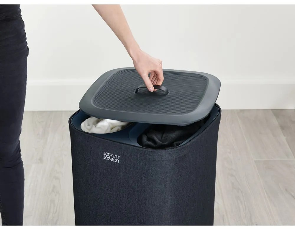 Antracitszürke textil szennyeskosár 2x30 l Tota – Joseph Joseph