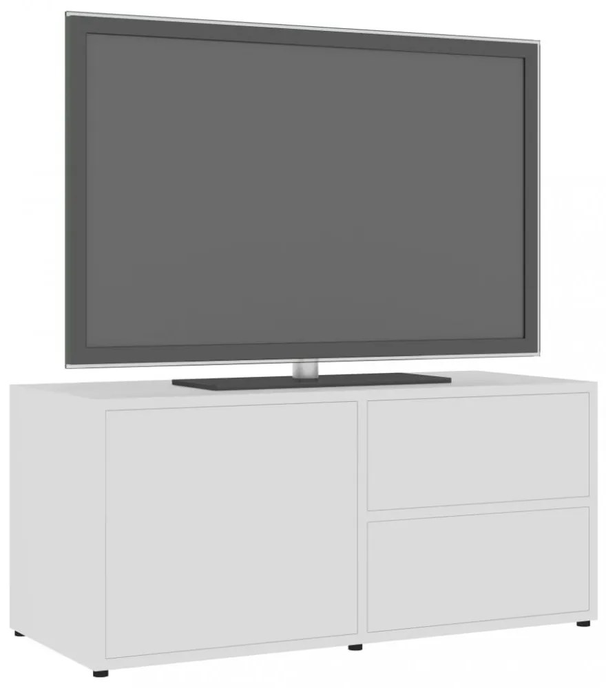 fehér szerelt fa TV-szekrény 80 x 34 x 36 cm