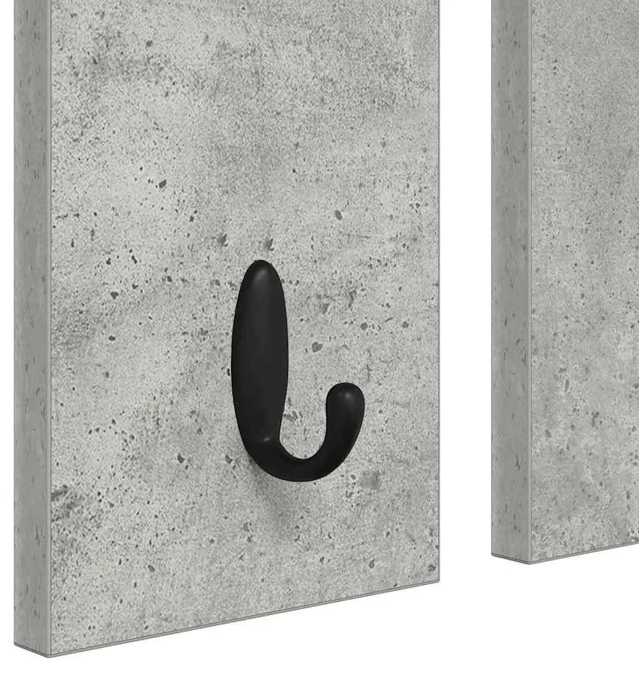 Fali Kabáthorog polcokkal Beton szürke 85 x 10 x 45 cm Faanyag