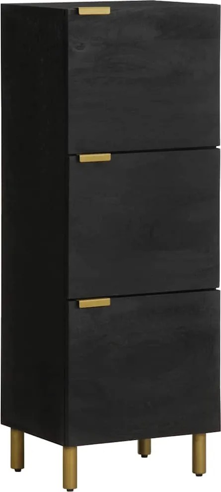 vidaXL fekete szerelt fa magasszekrény 40 x 33 x 110 cm