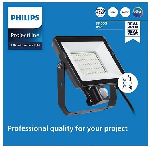 Philips - LED Kültéri reflektor érzékelővel PROJECTLINE LED/30W/230V IP65 3000K