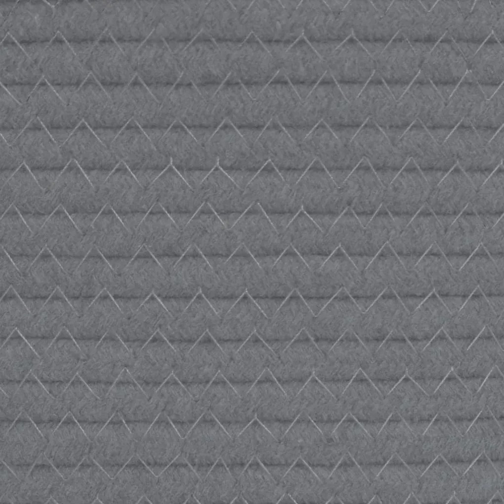 2 db szürke-fehér pamut tárolókosár Ø24 x 18 cm