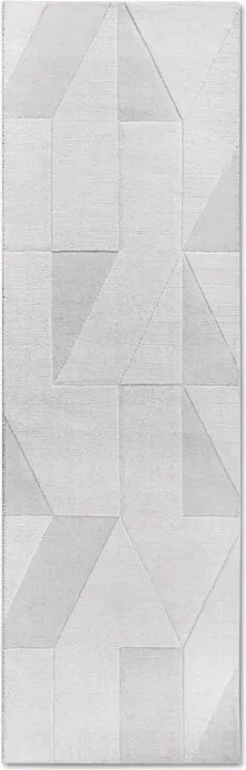 Futószőnyeg folyosóra 80x250cm, krémszínű modern 3D minta