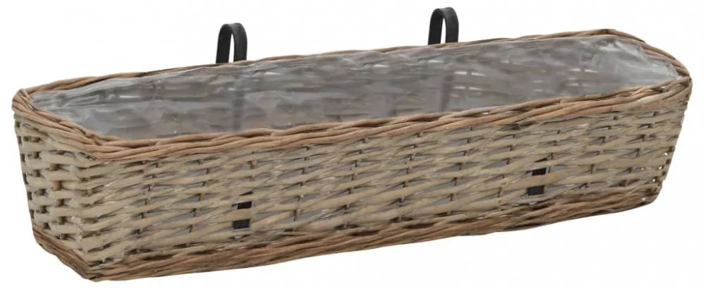 2 db fonott virágtartó PE béléssel 80 cm