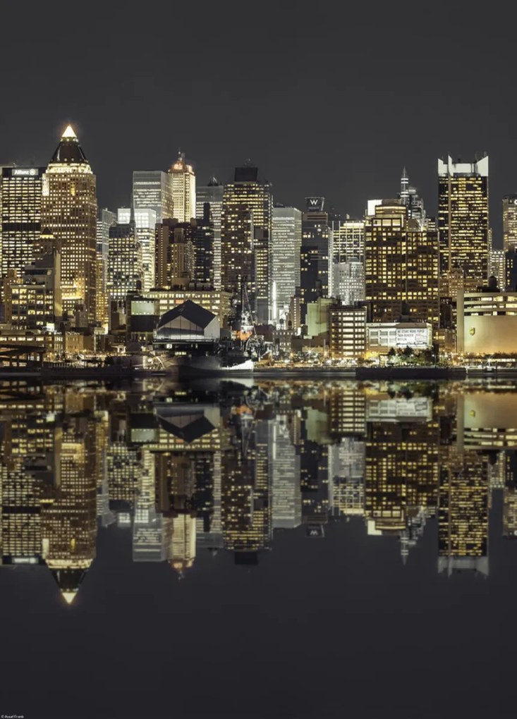 Poszter 39,5x55cm Manhattan horizontvonal alkonyatkor, Assaf Frank