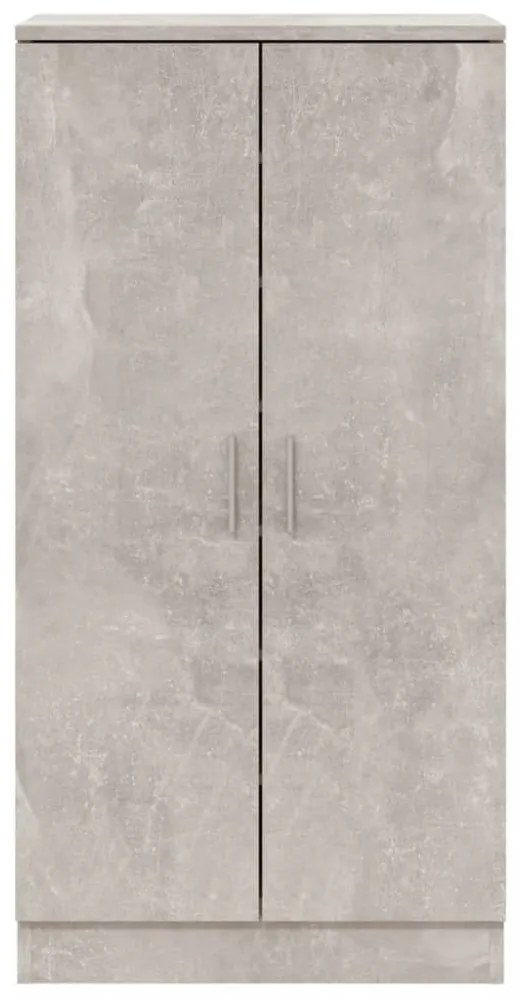 betonszürke szerelt fa cipőszekrény 55 x 35 x 108 cm