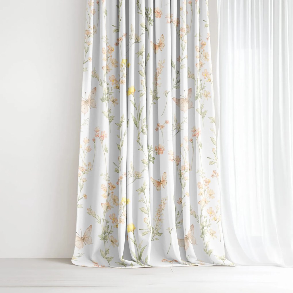 Goldea dekor függöny - pillangós kert 280x150 cm